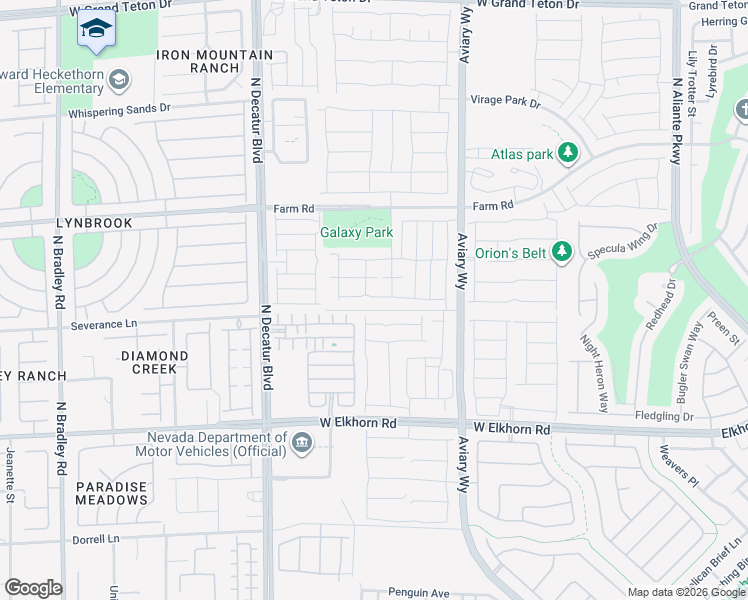 map of restaurants, bars, coffee shops, grocery stores, and more near 4451 Stardust Moon Avenue in North Las Vegas