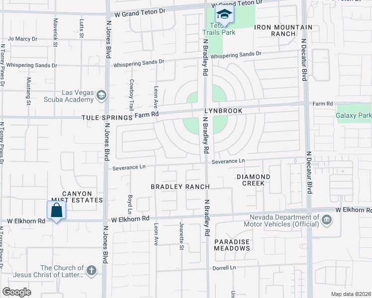 map of restaurants, bars, coffee shops, grocery stores, and more near 7513 Evening Falls Drive in Las Vegas