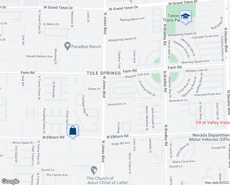 map of restaurants, bars, coffee shops, grocery stores, and more near 5860 Gushing Spring Avenue in Las Vegas