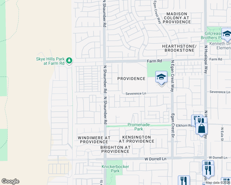 map of restaurants, bars, coffee shops, grocery stores, and more near 10623 College Hill Avenue in Las Vegas