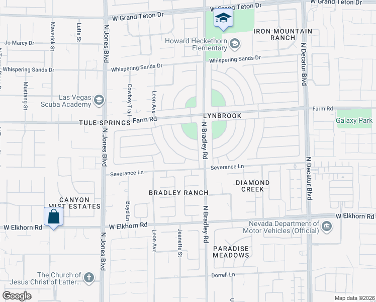 map of restaurants, bars, coffee shops, grocery stores, and more near 7497 Morning Brook Drive in Las Vegas