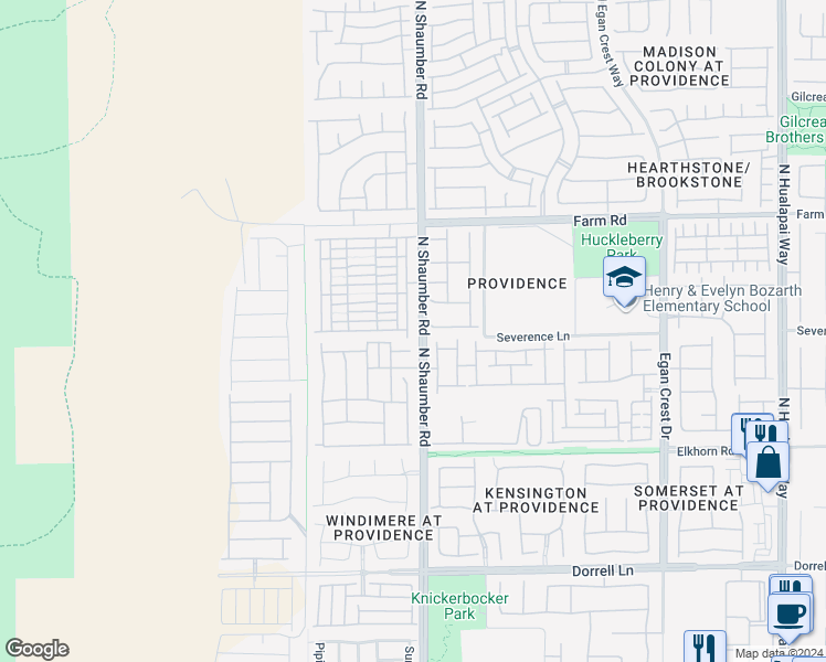 map of restaurants, bars, coffee shops, grocery stores, and more near 7406 Pine Harbor Street in Las Vegas