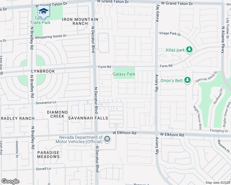 map of restaurants, bars, coffee shops, grocery stores, and more near 7430 Pink Moon Street in North Las Vegas
