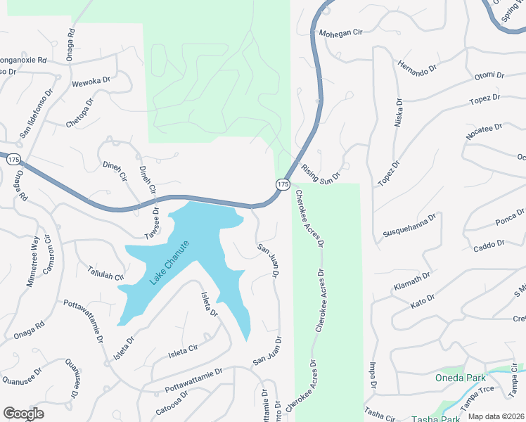 map of restaurants, bars, coffee shops, grocery stores, and more near 1 Kiniks Trail in Cherokee Village
