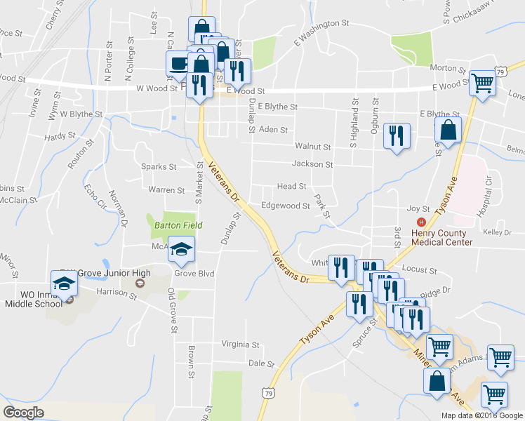 map of restaurants, bars, coffee shops, grocery stores, and more near 307 Edgewood Street in Paris