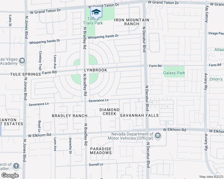 map of restaurants, bars, coffee shops, grocery stores, and more near 7542 Splashing Rock Drive in Las Vegas