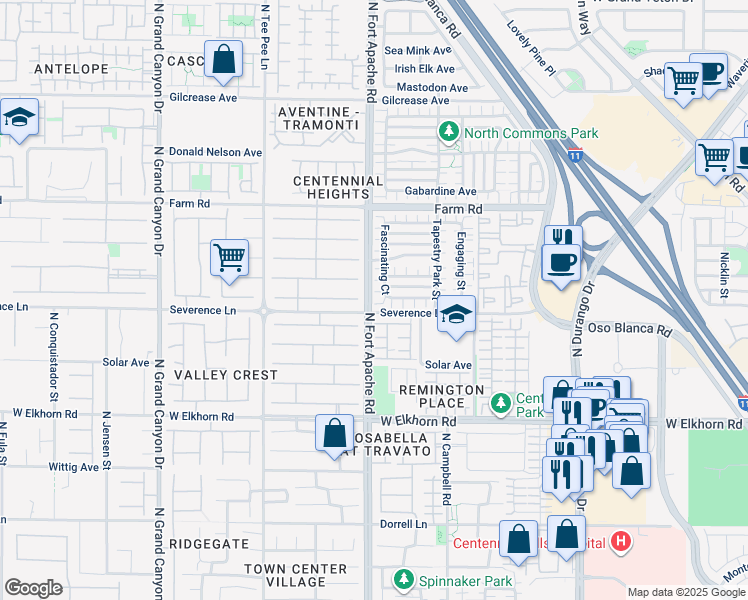 map of restaurants, bars, coffee shops, grocery stores, and more near 9168 Pleasing Court in Las Vegas