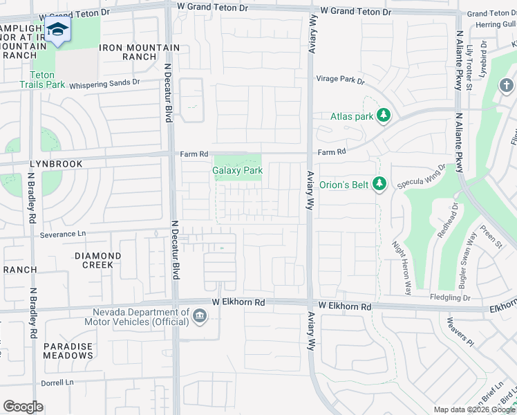 map of restaurants, bars, coffee shops, grocery stores, and more near 4451 Stardust Moon Avenue in North Las Vegas