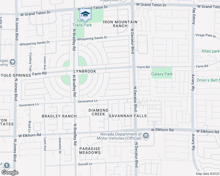 map of restaurants, bars, coffee shops, grocery stores, and more near 5012 River Splash Avenue in Las Vegas