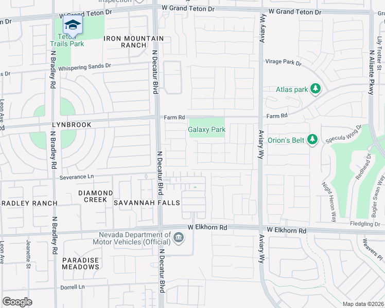 map of restaurants, bars, coffee shops, grocery stores, and more near 7430 Pink Moon Street in North Las Vegas