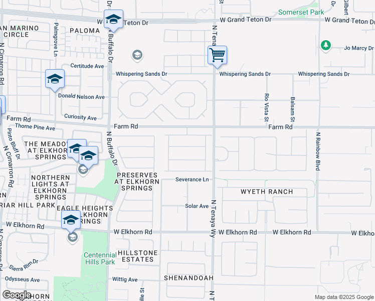 map of restaurants, bars, coffee shops, grocery stores, and more near 7321 Lake Farm Avenue in Las Vegas