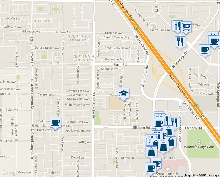 map of restaurants, bars, coffee shops, grocery stores, and more near 9065 Tantalizing Avenue in Las Vegas