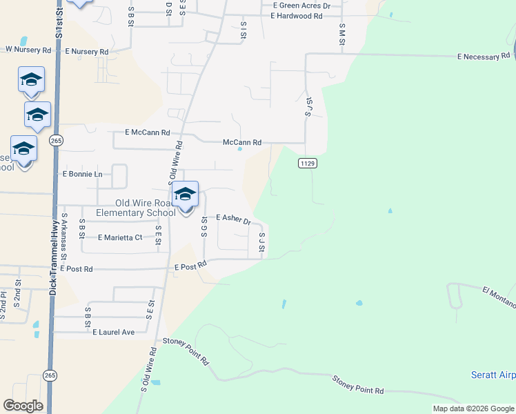 map of restaurants, bars, coffee shops, grocery stores, and more near 834 McCann Road in Rogers