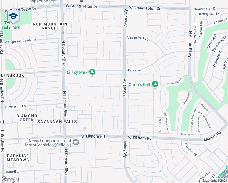 map of restaurants, bars, coffee shops, grocery stores, and more near 7471 Cooks Meadow Street in North Las Vegas