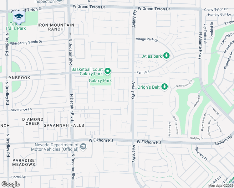 map of restaurants, bars, coffee shops, grocery stores, and more near 7477 Garnet Moon Street in North Las Vegas