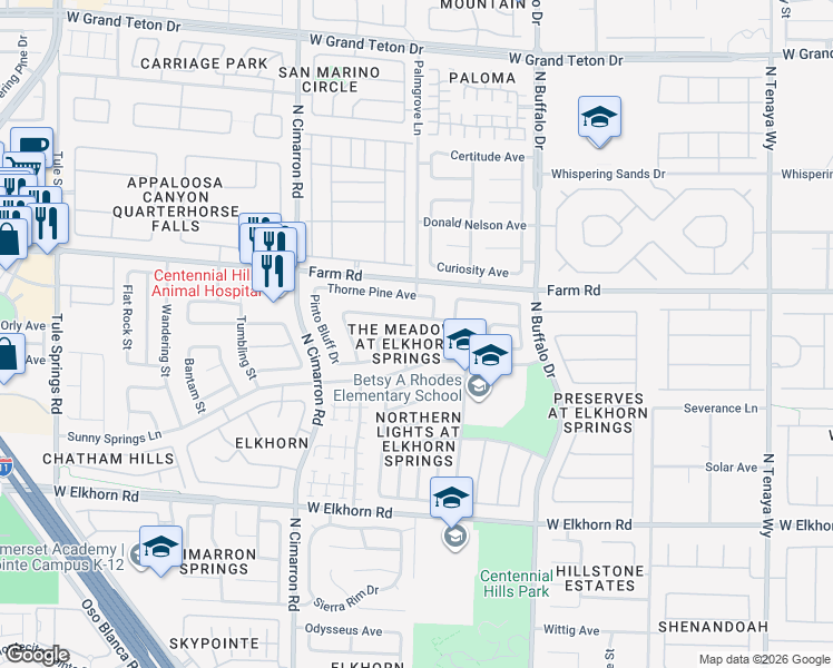 map of restaurants, bars, coffee shops, grocery stores, and more near 7732 Silver Mallard Avenue in Las Vegas