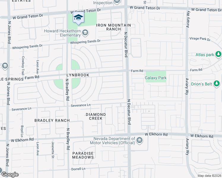 map of restaurants, bars, coffee shops, grocery stores, and more near 4917 Soaring Springs Avenue in Las Vegas
