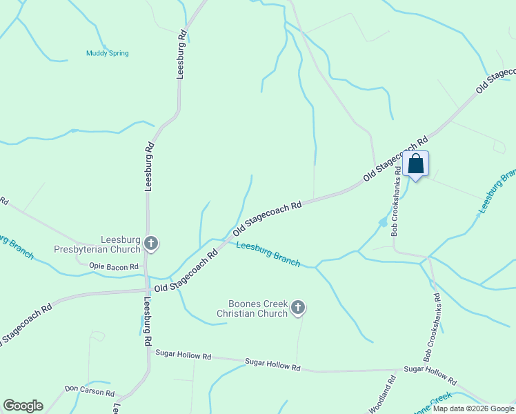 map of restaurants, bars, coffee shops, grocery stores, and more near 1594 Old Stagecoach Road in Jonesborough