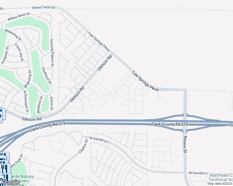 map of restaurants, bars, coffee shops, grocery stores, and more near 1418 Brianna Falls Drive in North Las Vegas