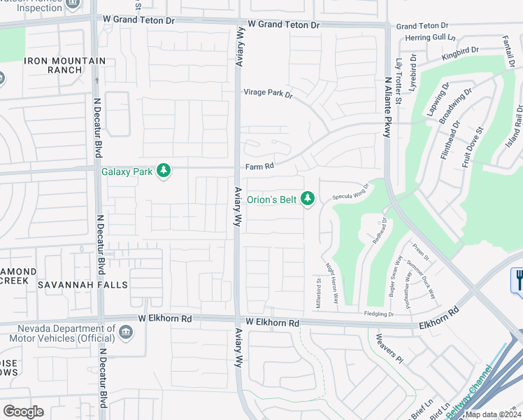 map of restaurants, bars, coffee shops, grocery stores, and more near 4215 Landriano Avenue in North Las Vegas
