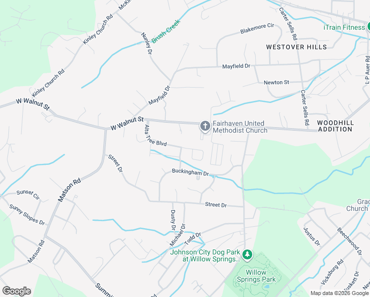 map of restaurants, bars, coffee shops, grocery stores, and more near 305 Alta Tree Boulevard in Johnson City