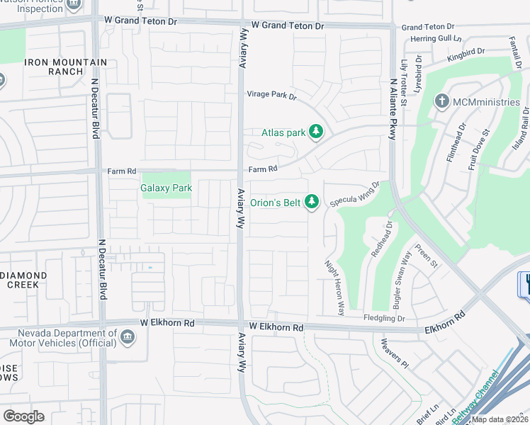 map of restaurants, bars, coffee shops, grocery stores, and more near 4215 Landriano Avenue in North Las Vegas