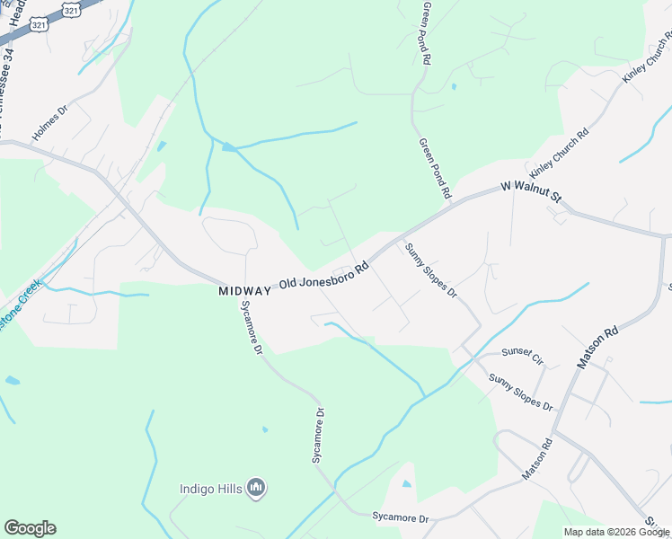 map of restaurants, bars, coffee shops, grocery stores, and more near 3904 Old Jonesboro Rd in Jonesborough