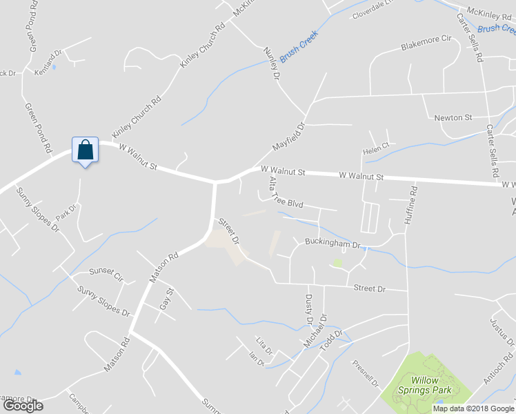 map of restaurants, bars, coffee shops, grocery stores, and more near 9 Alta Tree Court in Johnson City