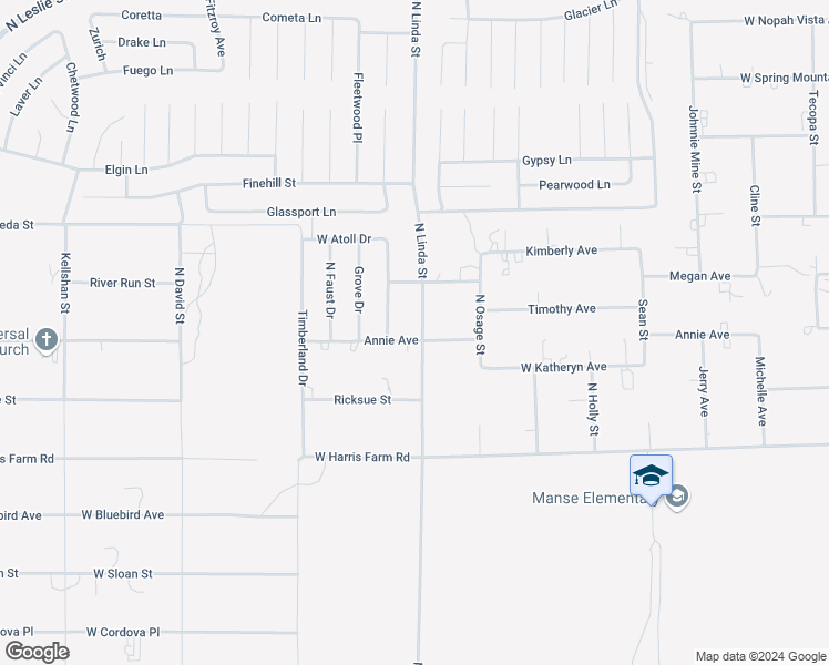 map of restaurants, bars, coffee shops, grocery stores, and more near 5260 North Linda Street in Pahrump