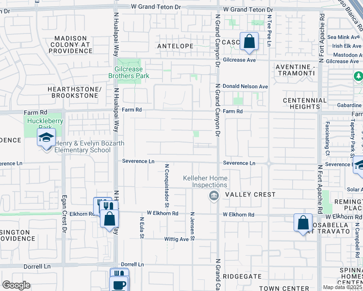 map of restaurants, bars, coffee shops, grocery stores, and more near 9747 Cathedral Pines Avenue in Las Vegas