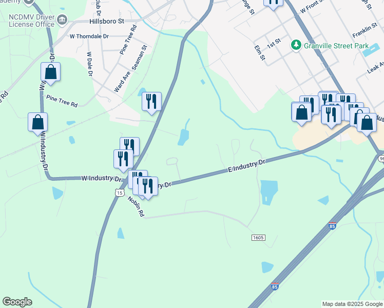 map of restaurants, bars, coffee shops, grocery stores, and more near 200 Coventry Drive in Oxford