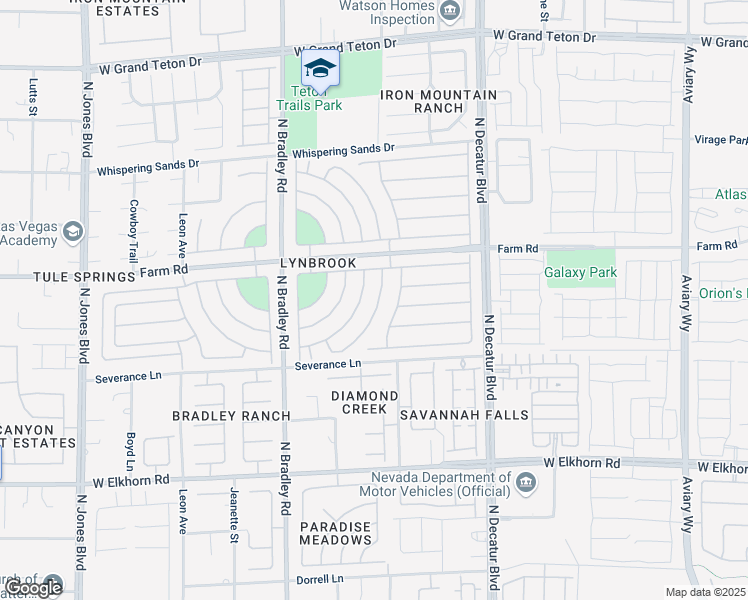 map of restaurants, bars, coffee shops, grocery stores, and more near 7554 Coral River Drive in Las Vegas