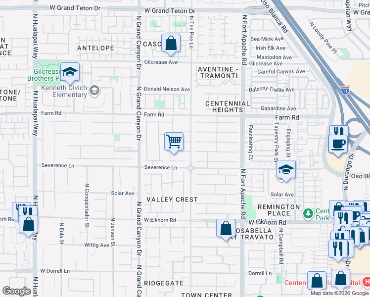 map of restaurants, bars, coffee shops, grocery stores, and more near 9408 Forest Edge Avenue in Las Vegas
