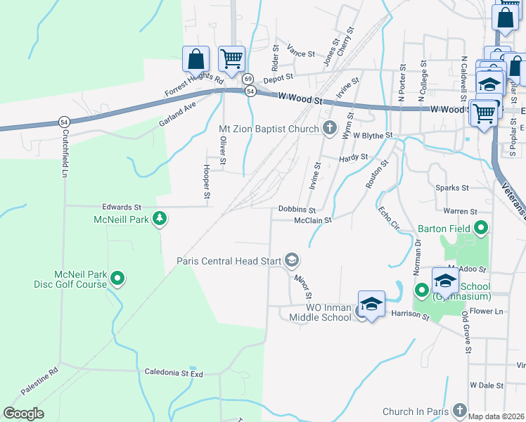 map of restaurants, bars, coffee shops, grocery stores, and more near 1010 Dobbins Street in Paris
