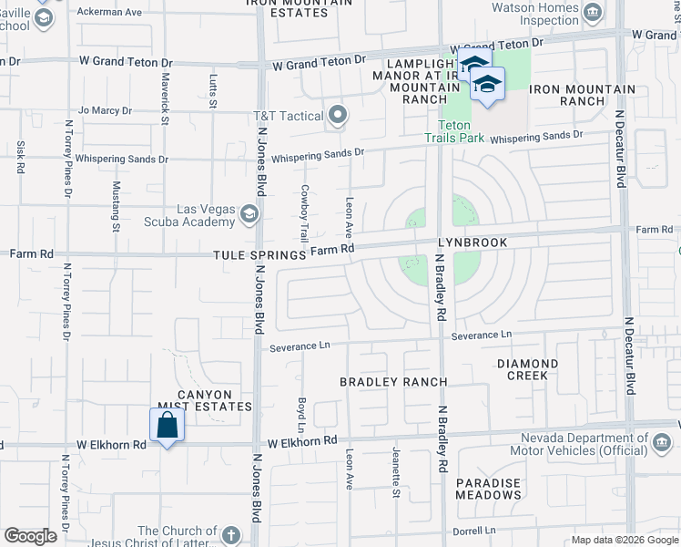 map of restaurants, bars, coffee shops, grocery stores, and more near 5824 Bargull Bay Avenue in Las Vegas