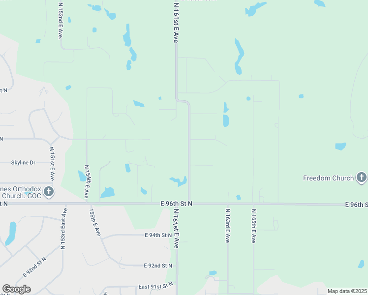 map of restaurants, bars, coffee shops, grocery stores, and more near 9878 North 161st East Avenue in Owasso