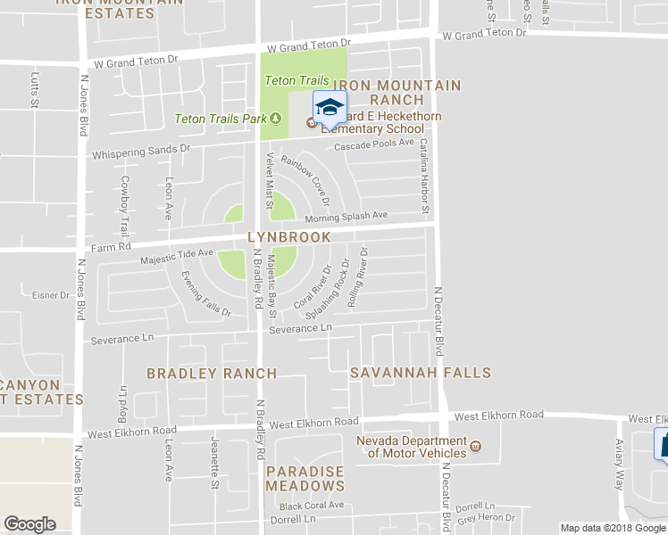 map of restaurants, bars, coffee shops, grocery stores, and more near 7554 Coral River Dr in Las Vegas