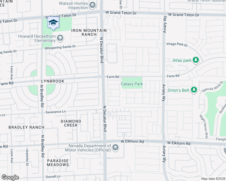 map of restaurants, bars, coffee shops, grocery stores, and more near 4720 Frasers Owl Ave in North Las Vegas