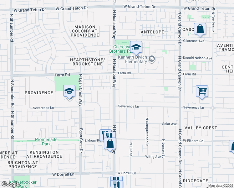 map of restaurants, bars, coffee shops, grocery stores, and more near 7468 Lassen Peak Circle in Las Vegas