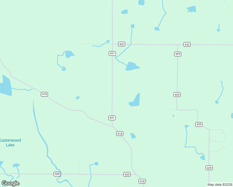 map of restaurants, bars, coffee shops, grocery stores, and more near 112 County Road 431 in Rector