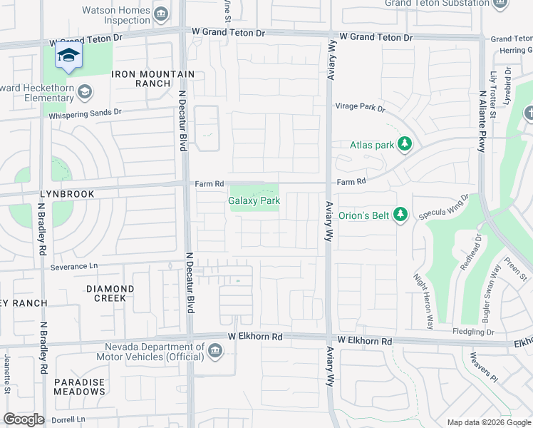 map of restaurants, bars, coffee shops, grocery stores, and more near 4440 Sapphire Moon Avenue in North Las Vegas