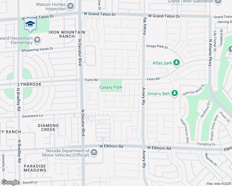 map of restaurants, bars, coffee shops, grocery stores, and more near 4472 Sapphire Moon Avenue in North Las Vegas