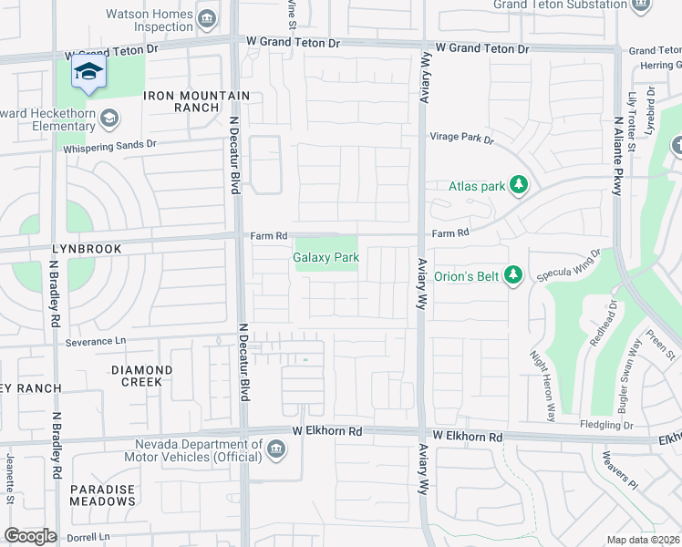 map of restaurants, bars, coffee shops, grocery stores, and more near 4472 Sapphire Moon Avenue in North Las Vegas