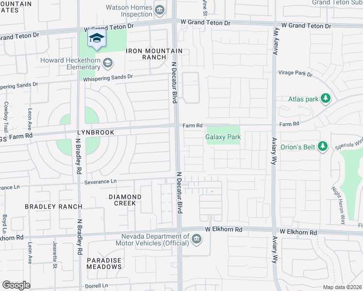 map of restaurants, bars, coffee shops, grocery stores, and more near 7515 Emerald Stars Street in North Las Vegas