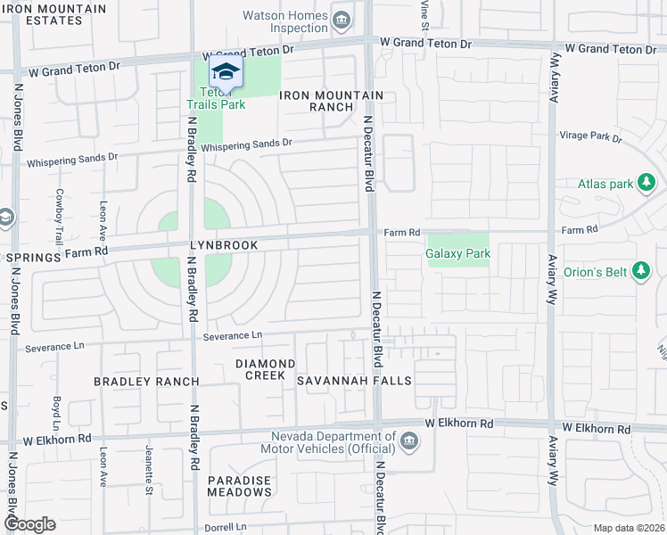 map of restaurants, bars, coffee shops, grocery stores, and more near 4912 Soaring Springs Avenue in Las Vegas