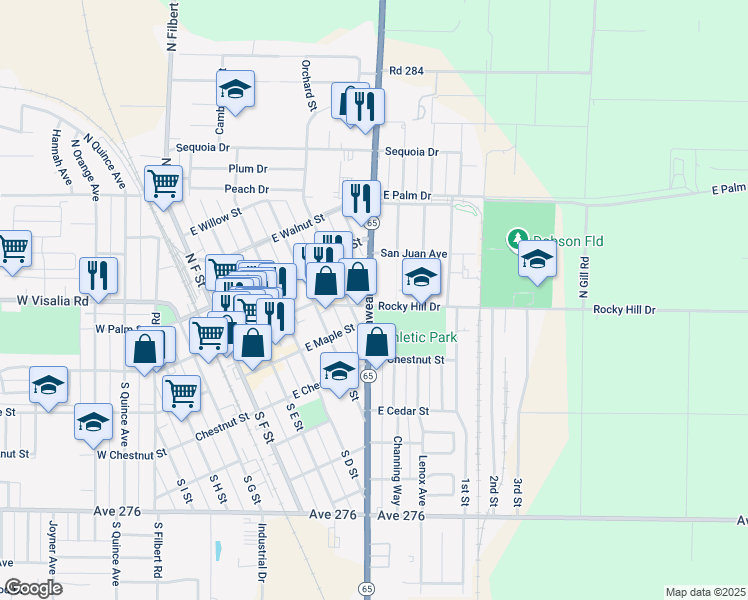 map of restaurants, bars, coffee shops, grocery stores, and more near 505 Rocky Hill Drive in Exeter