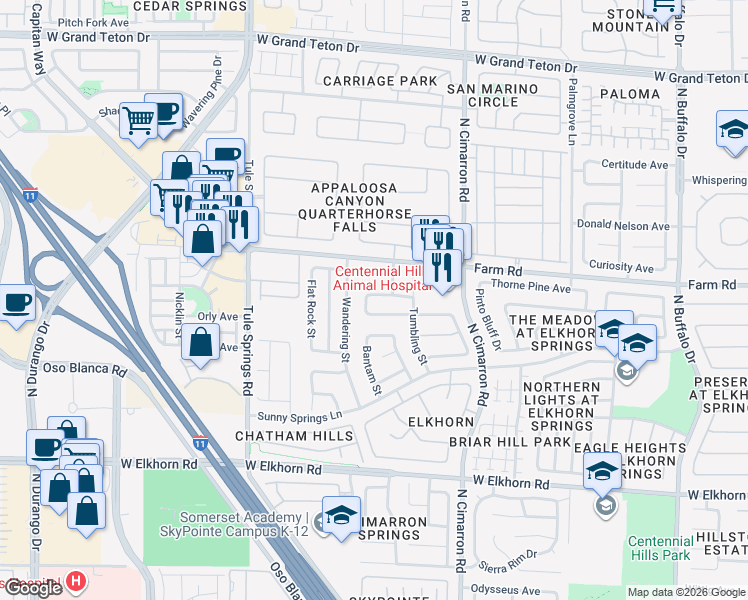 map of restaurants, bars, coffee shops, grocery stores, and more near 8137 Guava Nectar Avenue in Las Vegas