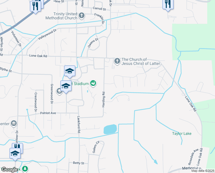 map of restaurants, bars, coffee shops, grocery stores, and more near 313 Harding Road in Paris