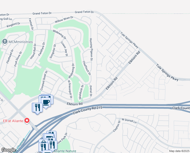 map of restaurants, bars, coffee shops, grocery stores, and more near 7511 Phoenix Falls Street in North Las Vegas