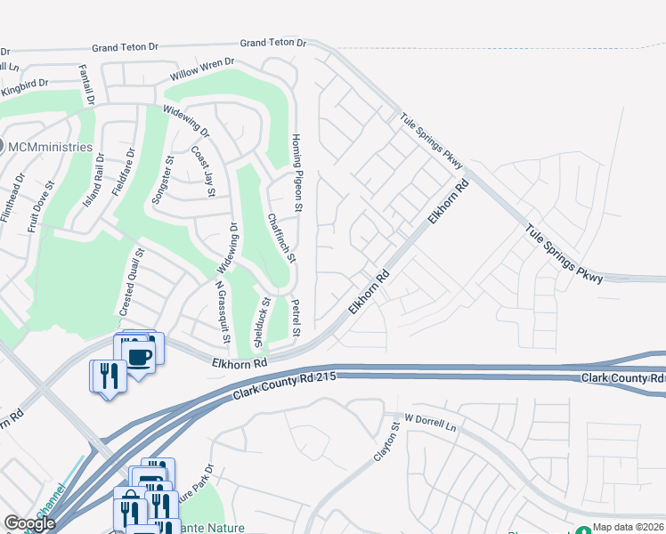 map of restaurants, bars, coffee shops, grocery stores, and more near 1918 Molly Brook Drive in North Las Vegas